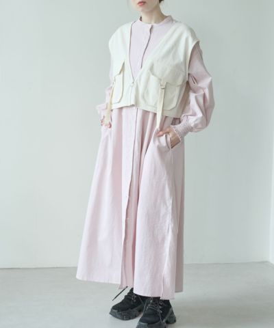 クロス ストラップ Aライン ワンピース 2COLOR クロス ストラップ Aライン ワンピース 2COLOR (ワンピース