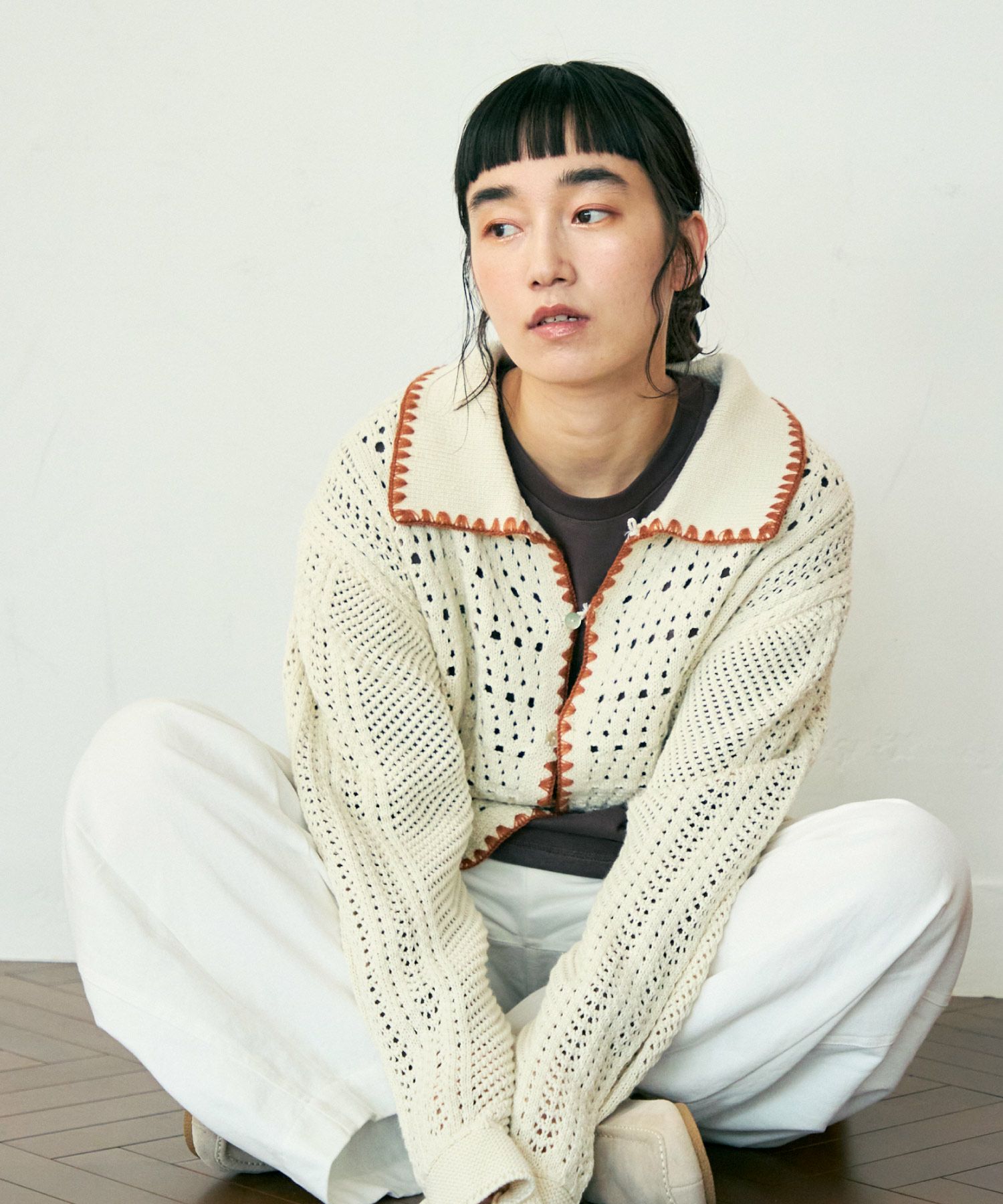 パッチワーク2wayニットベスト[c1k3551] | Crispオンラインショップ