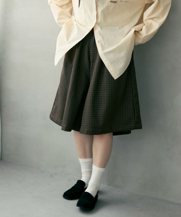 セットアップ対応可】チェックマニッシュハーフパンツ[c2R3741