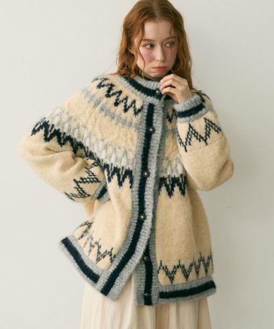 ノルディックオーバーニットカーディガン[c8k3701] | Crispオンライン