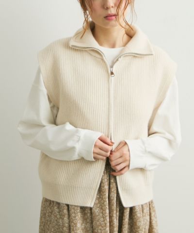 再入荷】ダブルジップニットベスト[c1k3758b] | Crispオンラインショップ